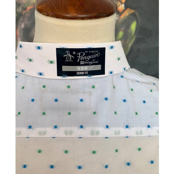 NWT Penguin Skinny Fit button down dress shirt L - Picture 4 of 5